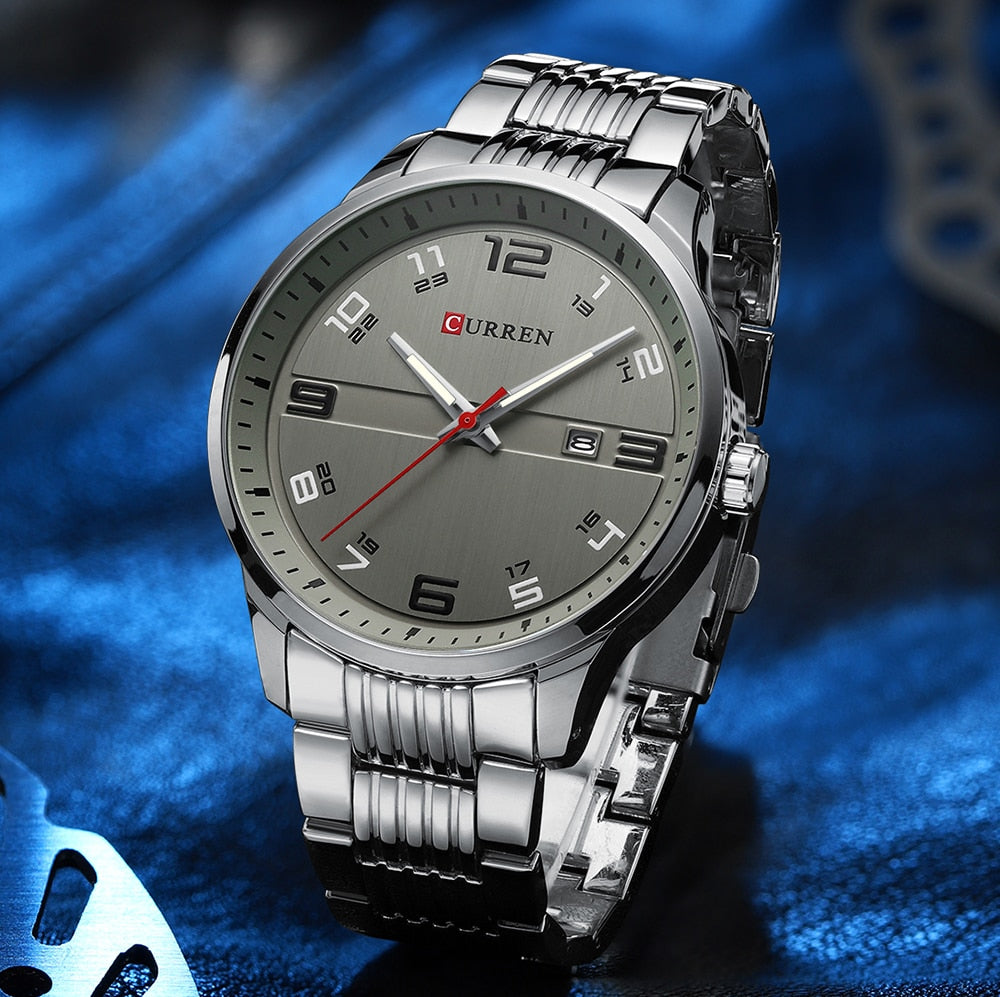 CURREN Business Men Luxury Watches Stainless Steel Quartz Wrsitwatches Male Aut image 9