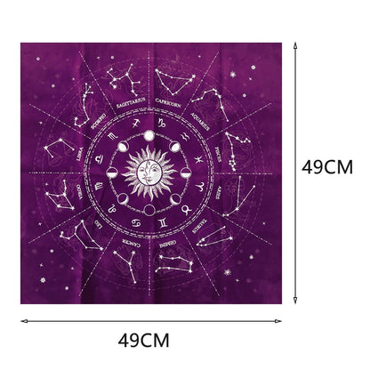 2pcs/set Pentagram Tarot Tablecloth with Bag Velvet Altar Tarot Cloth Pentacles image 9
