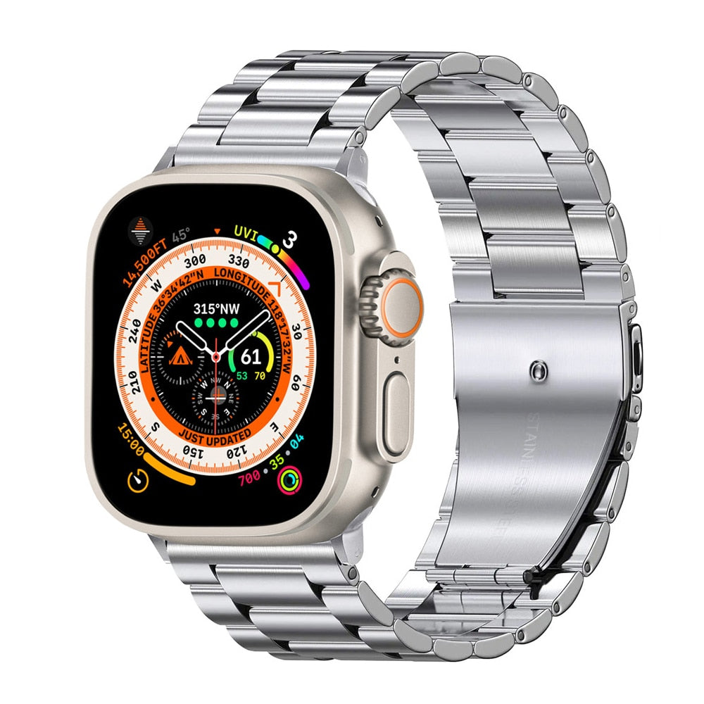 Stainless Steel titanium alloy Strap For Apple Watch Band Ultra 45mm 44mm 49mm  image 4