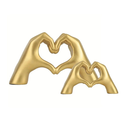 1pc Gesture Decoration, Heart Finger Statue Modern Art Sculpture Personalized H image 9