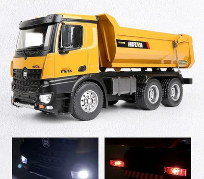 Strongest best 1/14 10 channels 2.4GHz Radio Control Alloy Dump Truck Huina 158