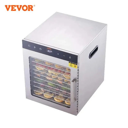 VEVOR 10 Trays Food Dehydrator Stainless Steel Machine 800W/1000W Household Veg image 2
