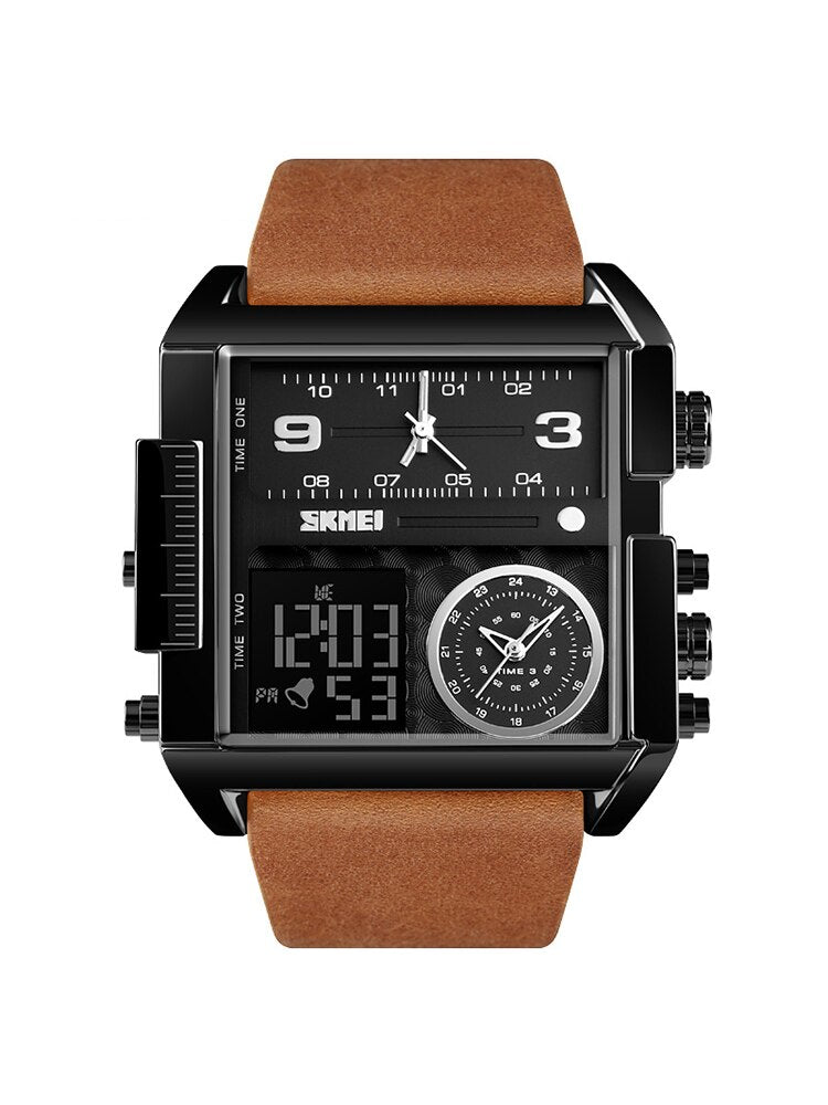 Skmei Top Brand 3 Time Sports Watches Mens Military Back Light Chrono Digital W image 3