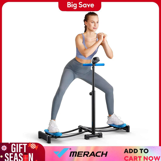 MERACH Ski Machine Simulated Ski Trainer Adjustable Height Ski Machine Exercise Equipment for Leg Pelvic Floor Muscle Workout