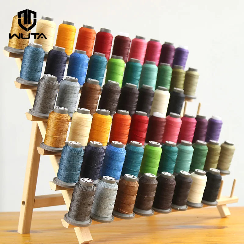 Wuta 1 Set 20 Pcs Leather Craft Thread Round Waxed Thread Polyester Hand Sewing Line  Quality Diy Leather Tools Work Cord