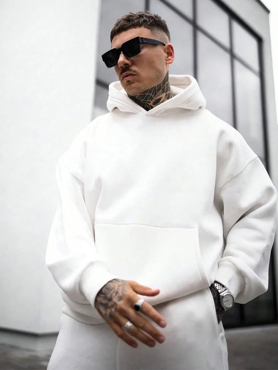 New high quality men's streetwear, monogram printed stylish cotton soft outdoor sports hoodie