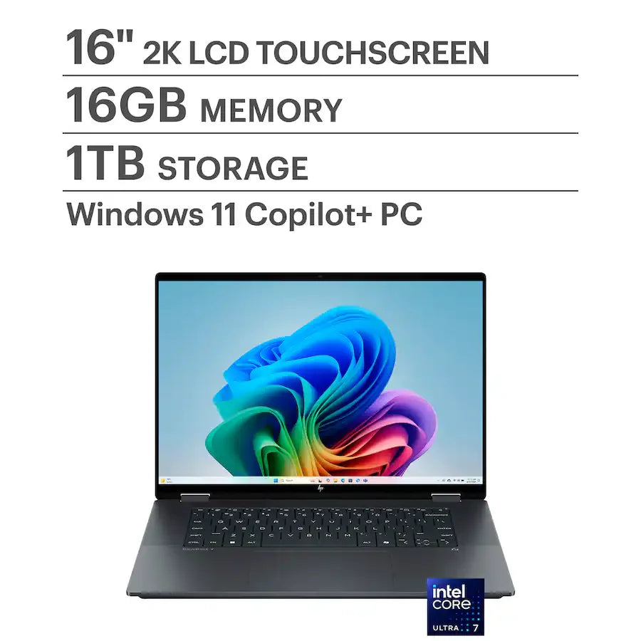 Hp - Omnibook X Flip 2-In-1 Laptop - 16" 2K Touchscreen - Intel Core Ultra 7 256V - 16Gb Memory - 1Tb Ssd - Win 11 Home