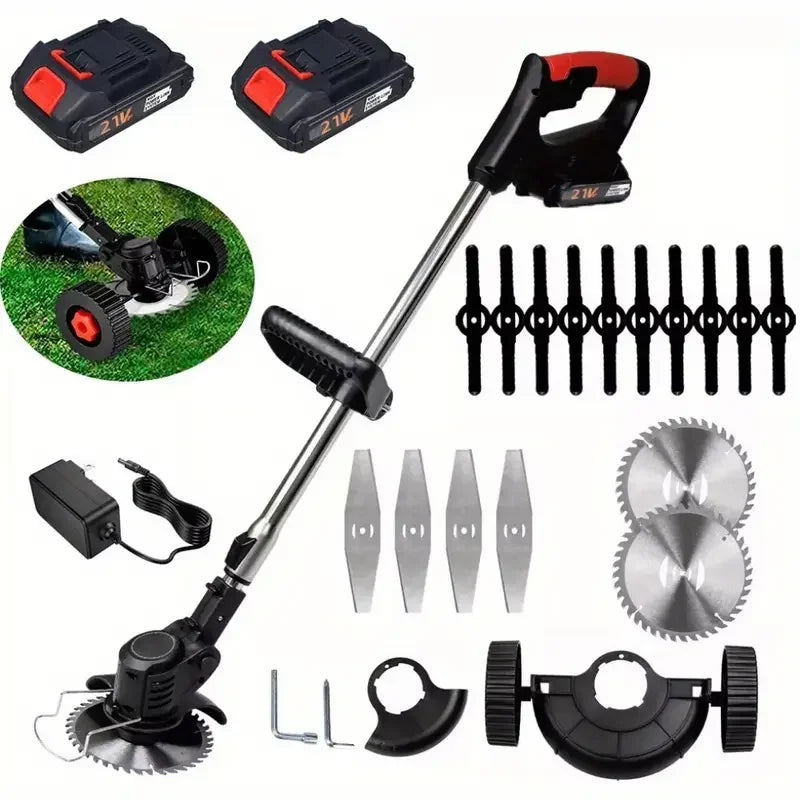 2025 New Cordless Cutter Weed Trimmer Lightweight Electric Weed Wacker Grass Trimmer With 2 Batteries For Weed Cutting & Lawn
