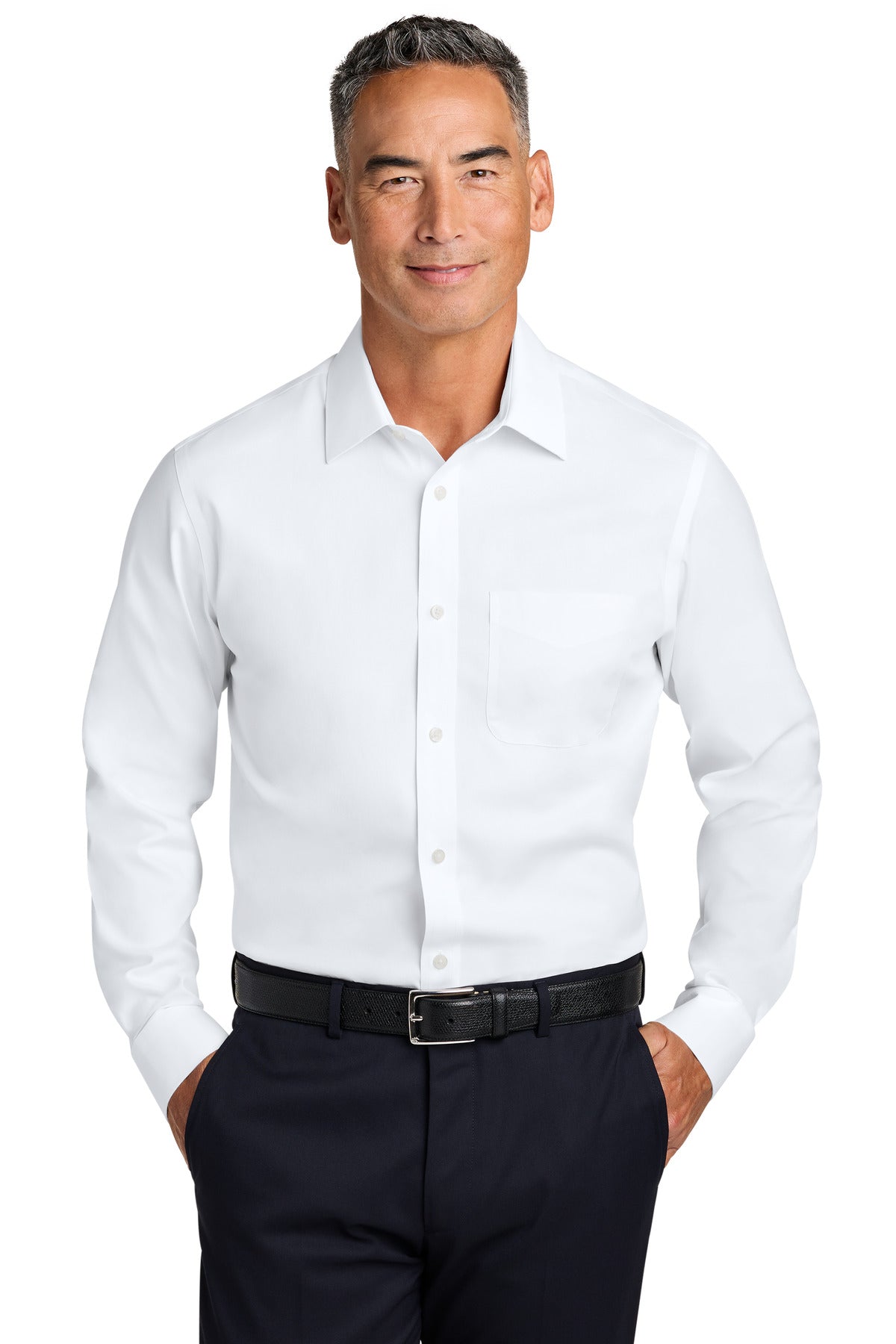 Brooks Brothers Wrinkle-Free Stretch Pinpoint Spread Collar Shirt BB18012