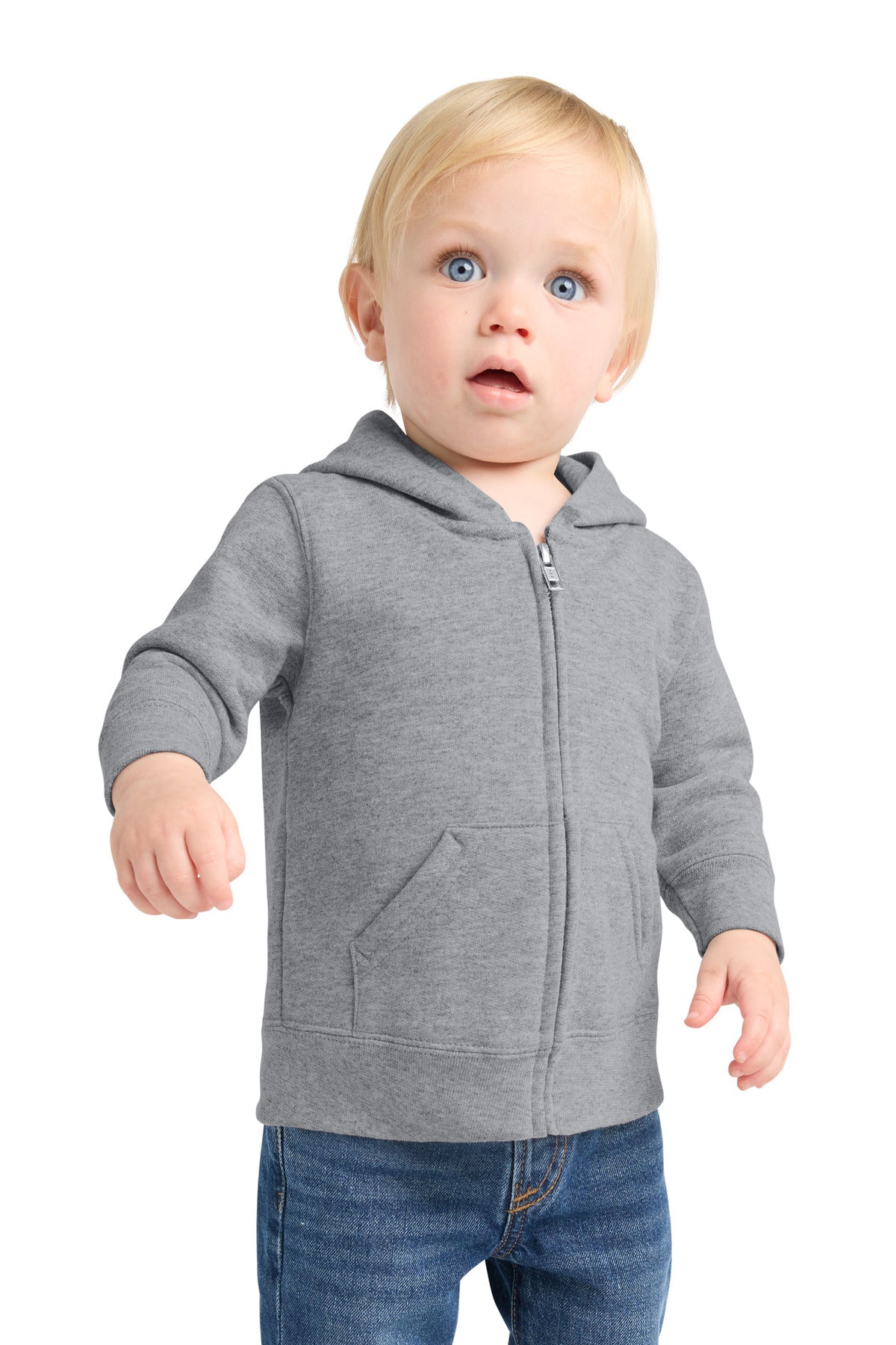 Port & Co Infant Core Fleece Full-Zip Hooded Sweatshirt. CAR78IZH