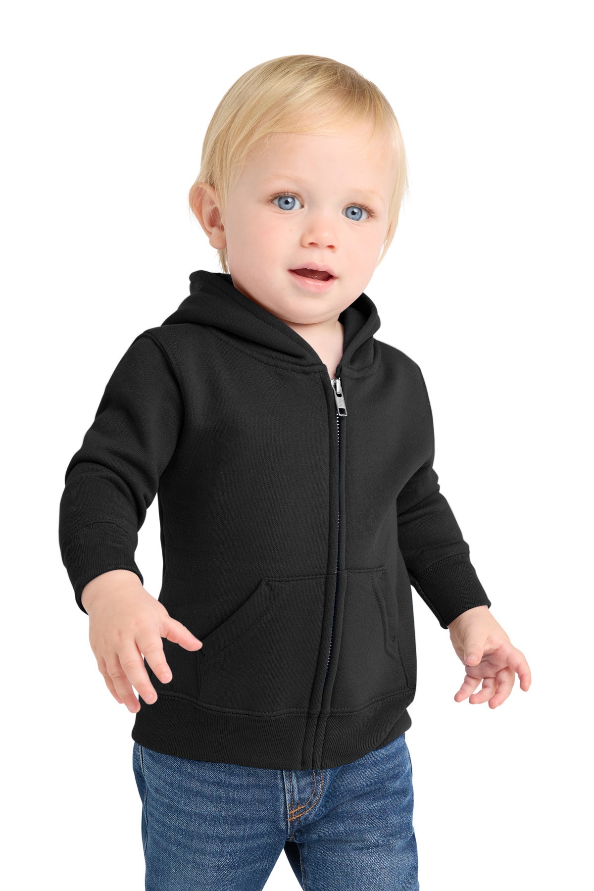 Port & Co Infant Core Fleece Full-Zip Hooded Sweatshirt. CAR78IZH