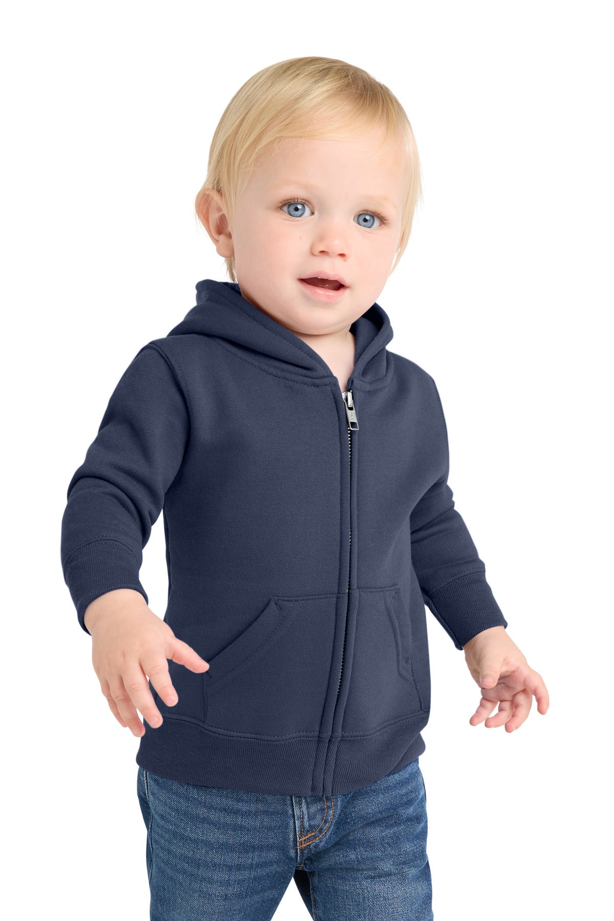 Port & Co Infant Core Fleece Full-Zip Hooded Sweatshirt. CAR78IZH