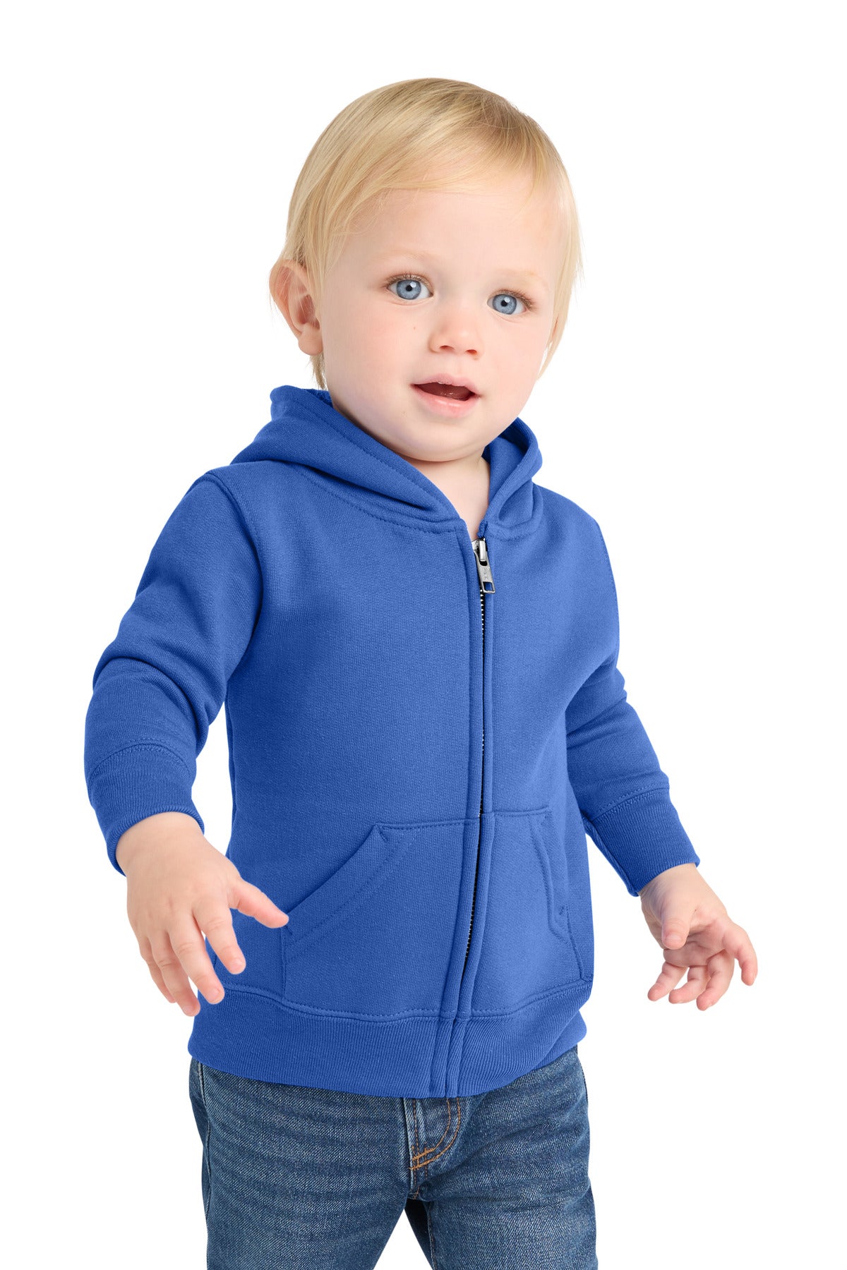 Port & Co Infant Core Fleece Full-Zip Hooded Sweatshirt. CAR78IZH