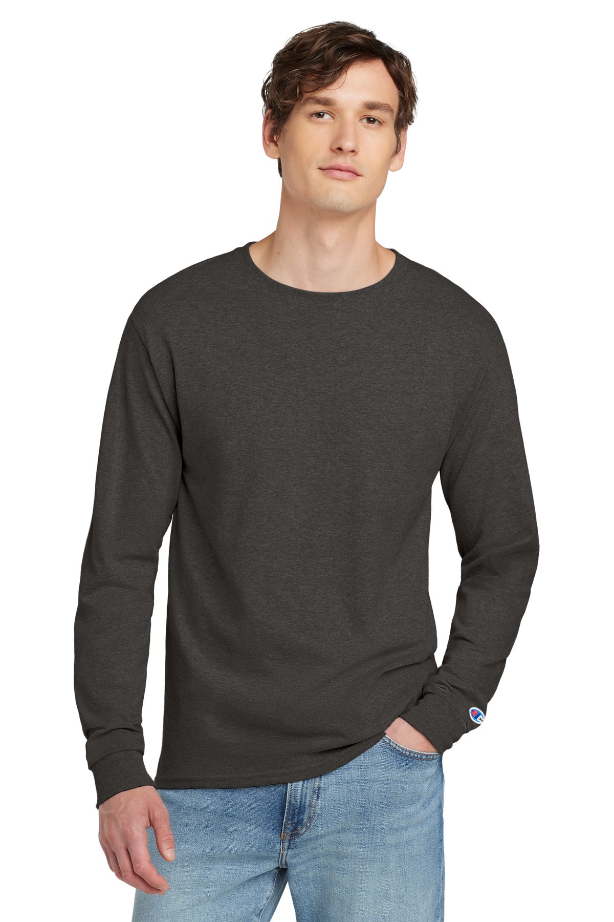 Champion  Heritage 5.2-Oz. Jersey Long Sleeve Tee CC8C