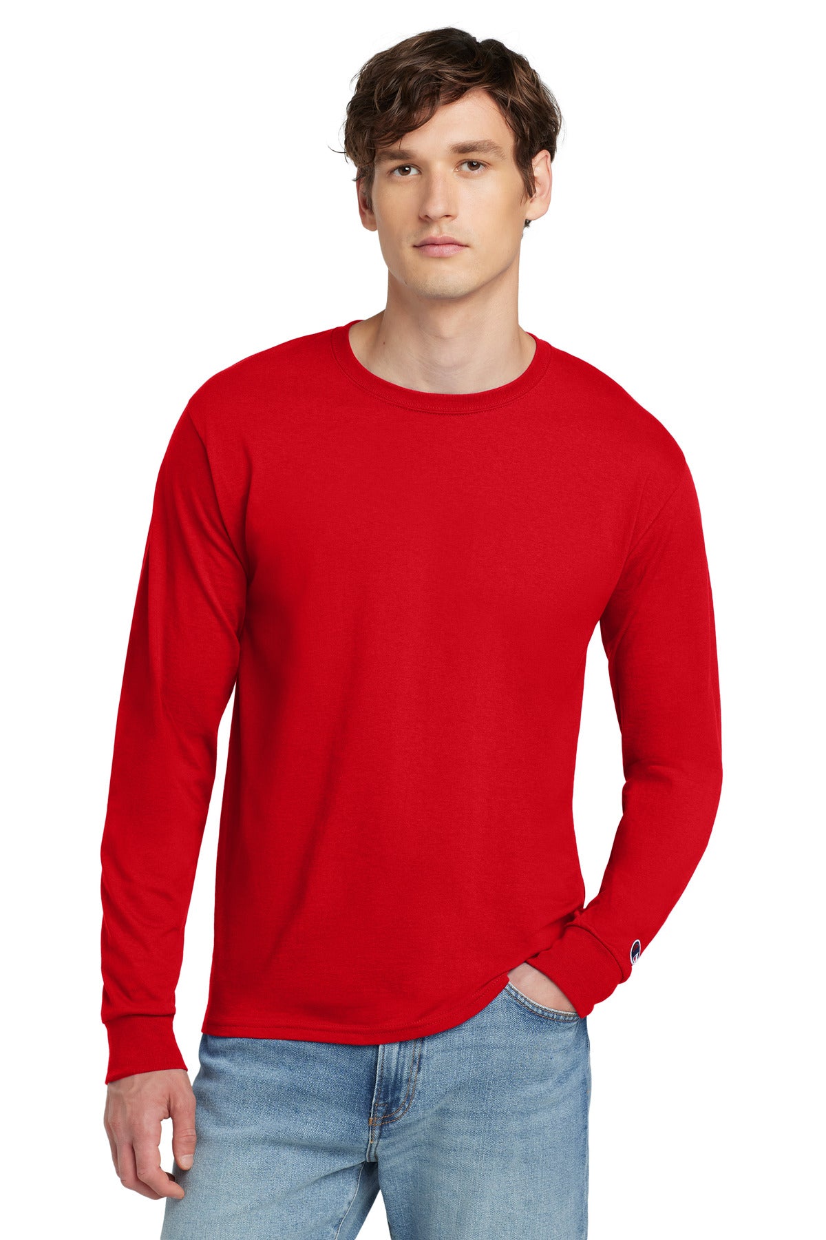 Champion  Heritage 5.2-Oz. Jersey Long Sleeve Tee CC8C
