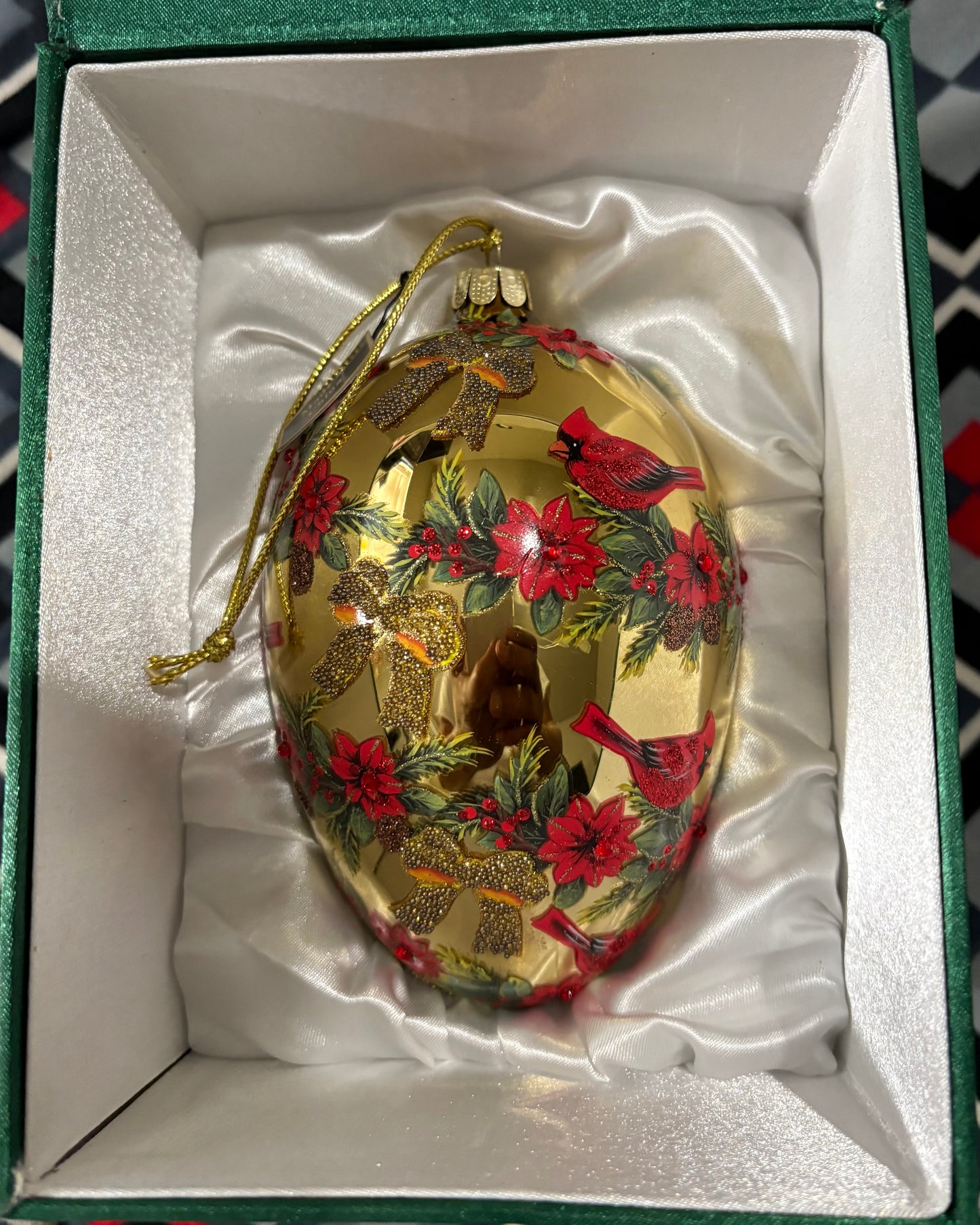 Christmas Egg Ornament Decoration, 5-Inch Holiday Tree Ornament