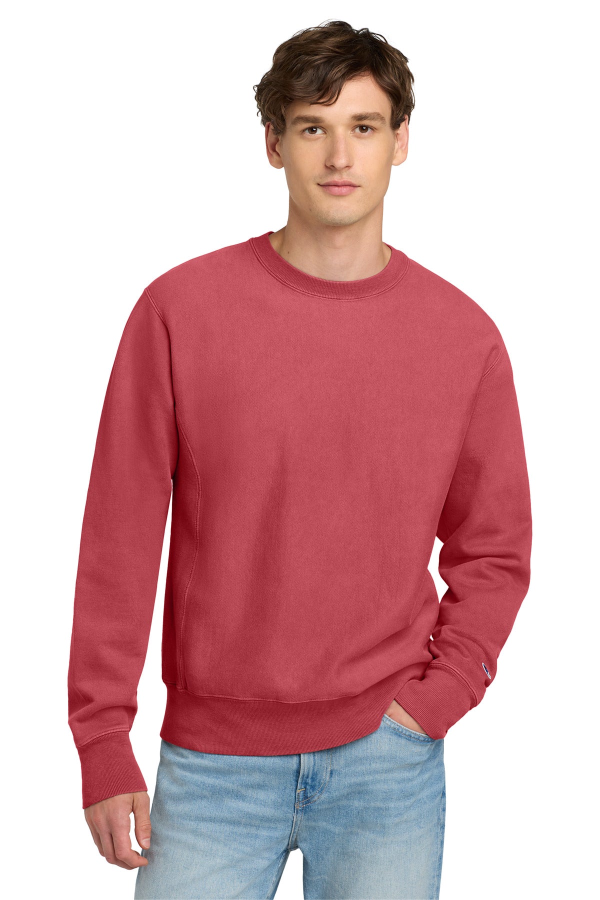 Champion  Reverse Weave  Garment-Dyed Crewneck Sweatshirt. GDS149