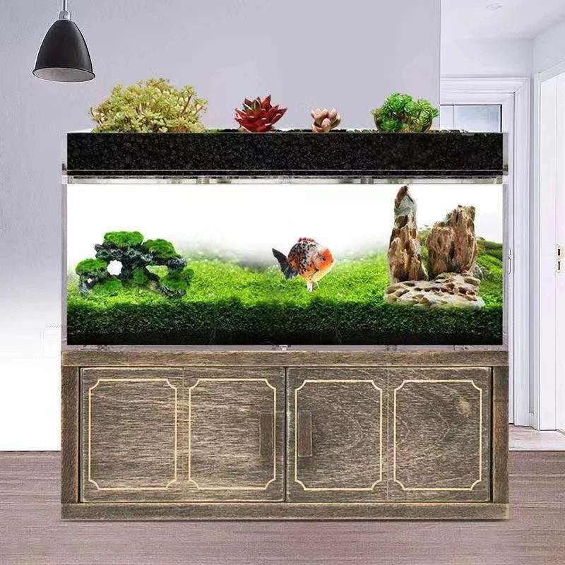 Aquarium Desktop Small Filter Fish Tank Super White Plastic Betta Fish Tank  Water Change Small Fish Tank Aquarium Accessori