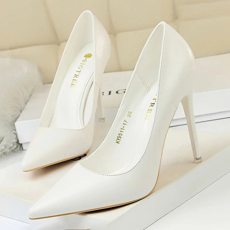 Bigtree Shoes Women'S Pumps Fashion  Heels Shoes Black Pink White Shoes Women'S Wedding Shoes Ladies Stiletto Women'S Heels 2025