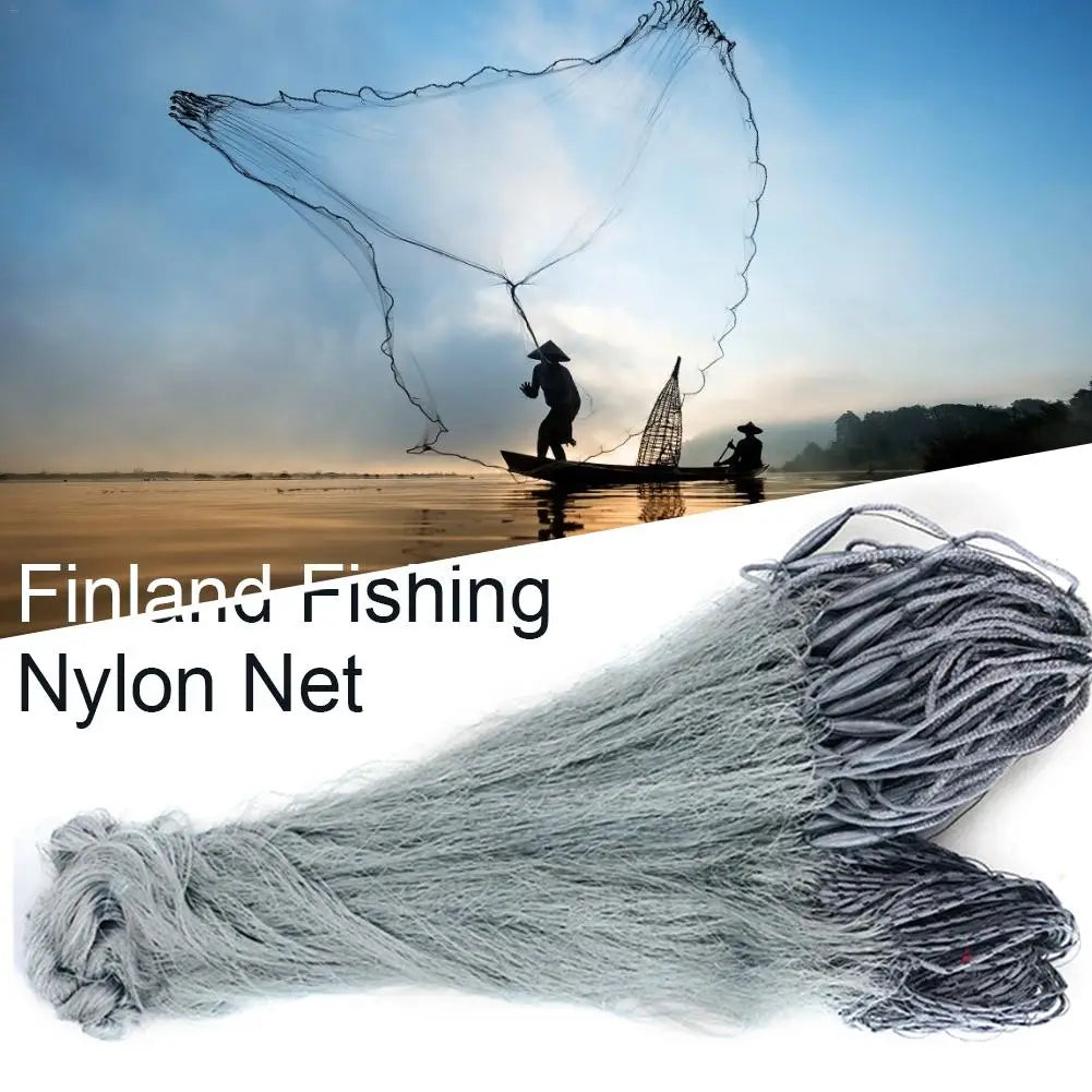 Finnish Fishing Nylon Net Hanging Net For Fish Catching Outdoor Sports Fishing Net Nylon Line Multifilament Fishing Net