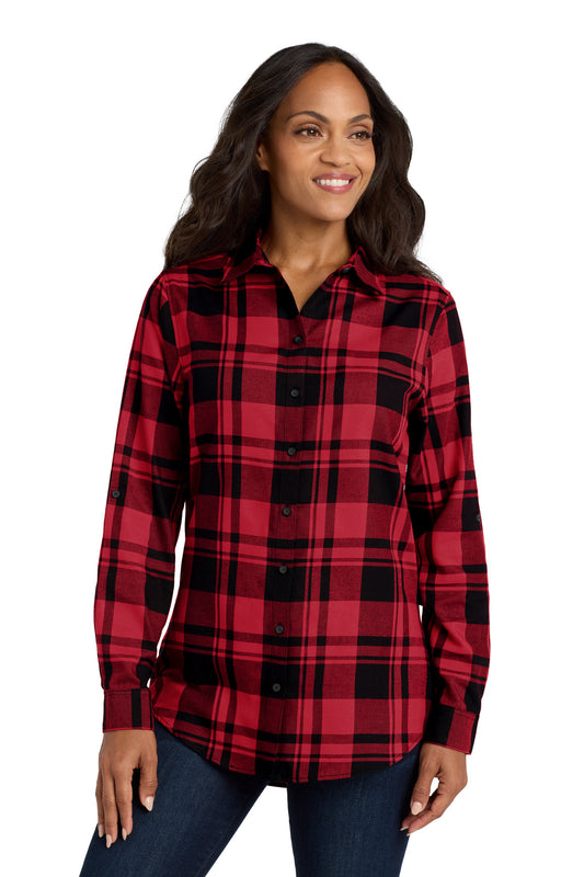 Port Authority® Women's Plaid Flannel Tunic . LW668