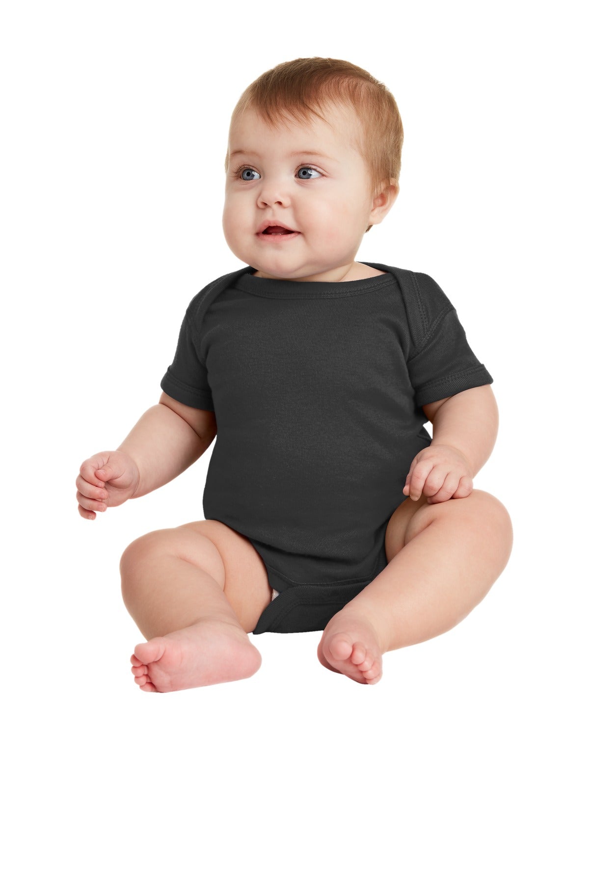 Rabbit Skins Infant Short Sleeve Baby Rib Bodysuit. RS4400