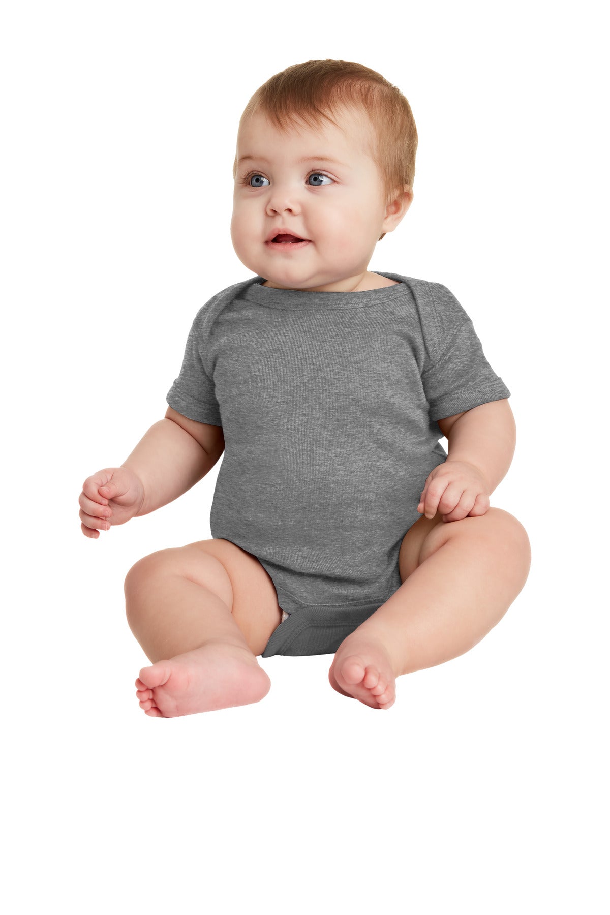Rabbit Skins Infant Short Sleeve Baby Rib Bodysuit. RS4400