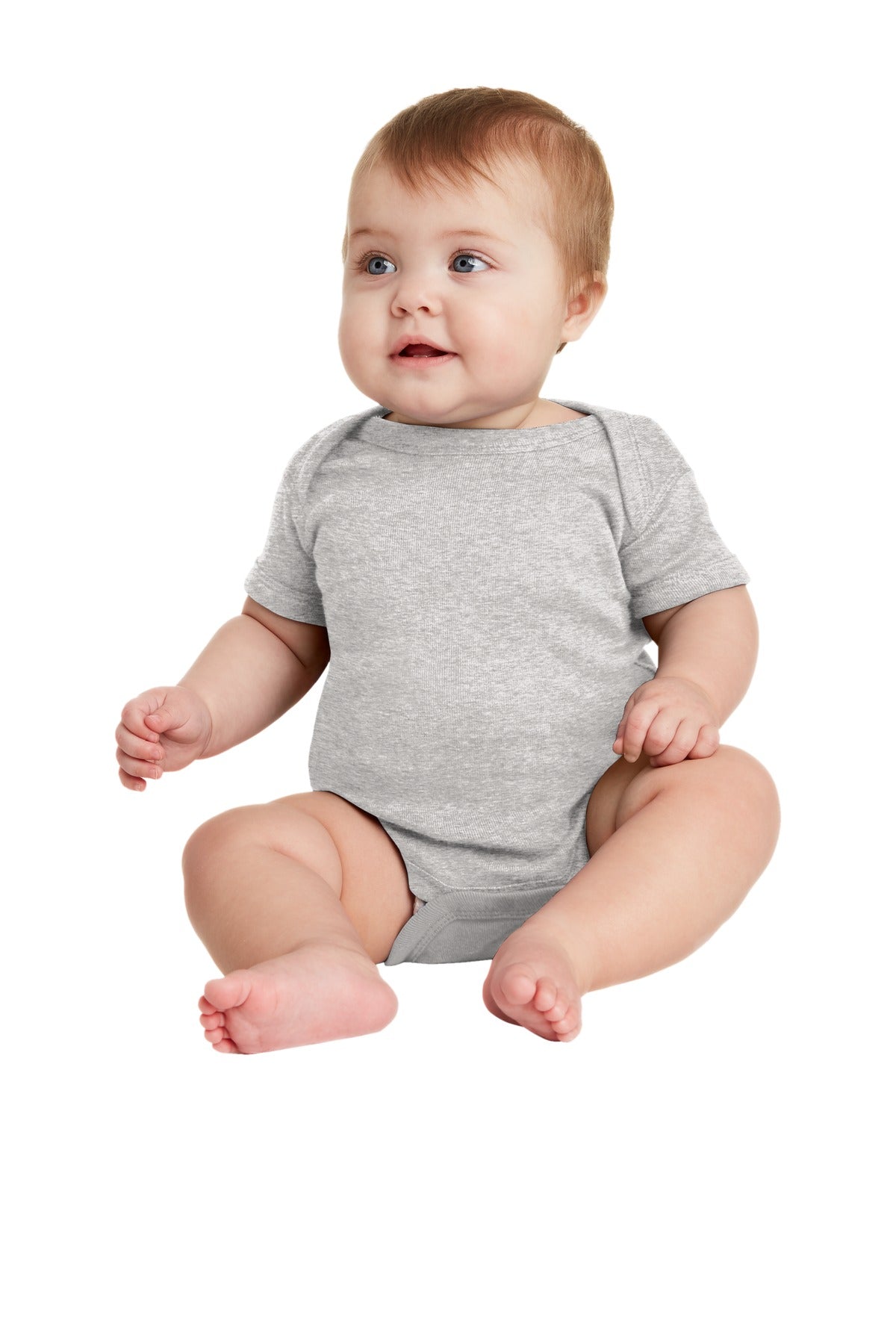 Rabbit Skins Infant Short Sleeve Baby Rib Bodysuit. RS4400