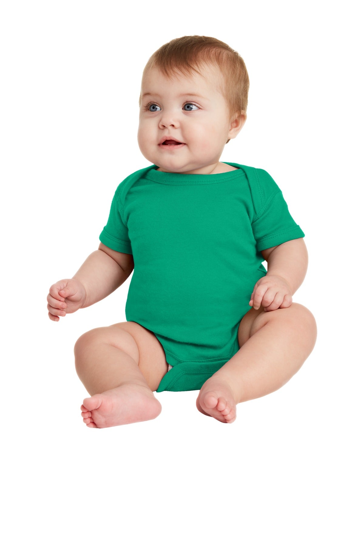 Rabbit Skins Infant Short Sleeve Baby Rib Bodysuit. RS4400