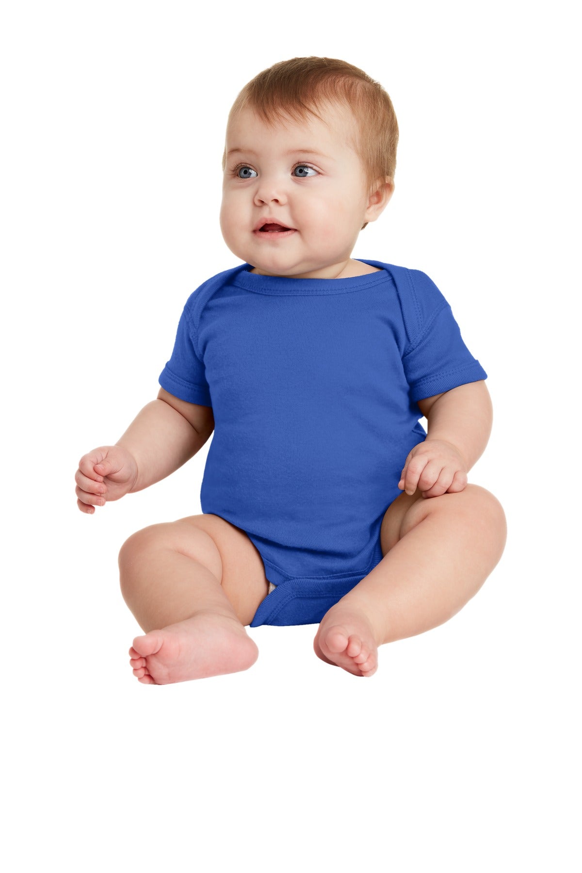 Rabbit Skins Infant Short Sleeve Baby Rib Bodysuit. RS4400