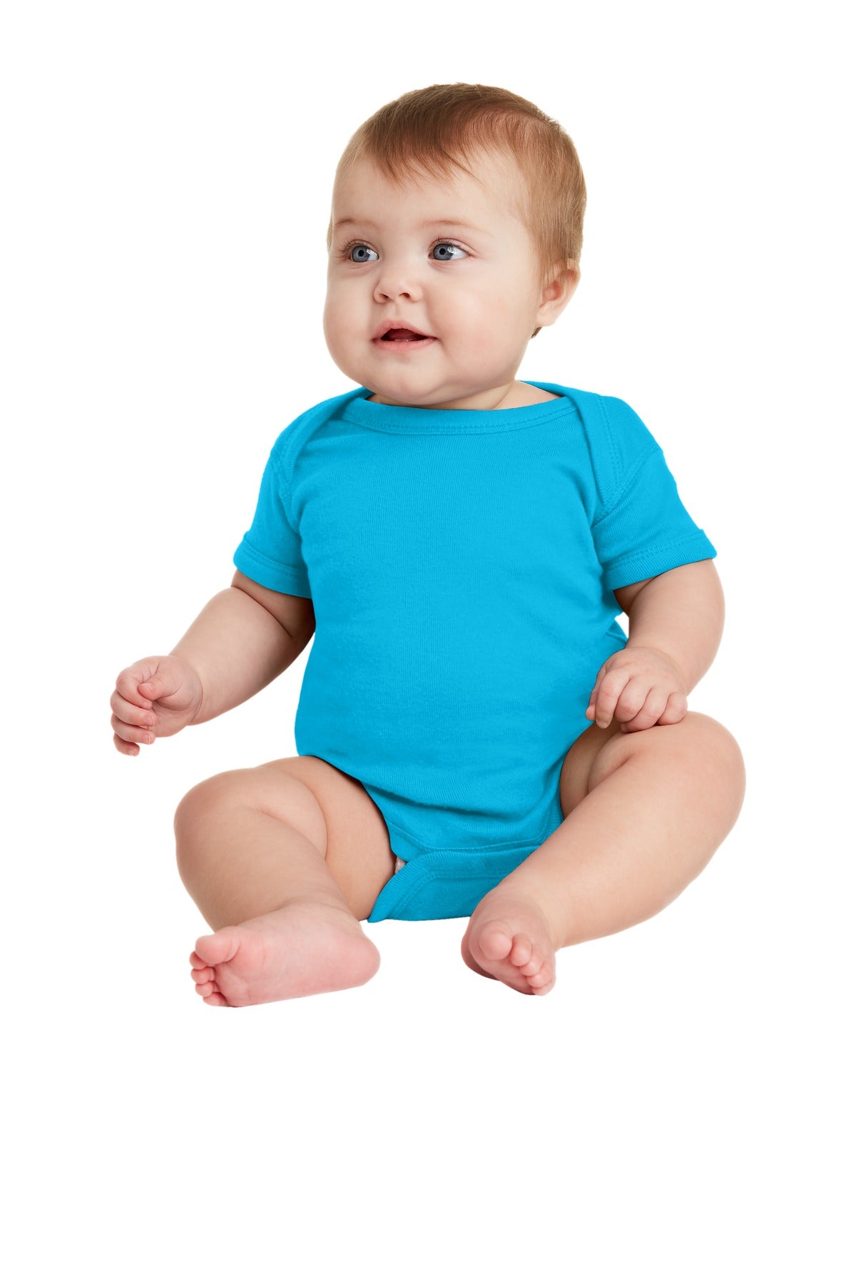 Rabbit Skins Infant Short Sleeve Baby Rib Bodysuit. RS4400