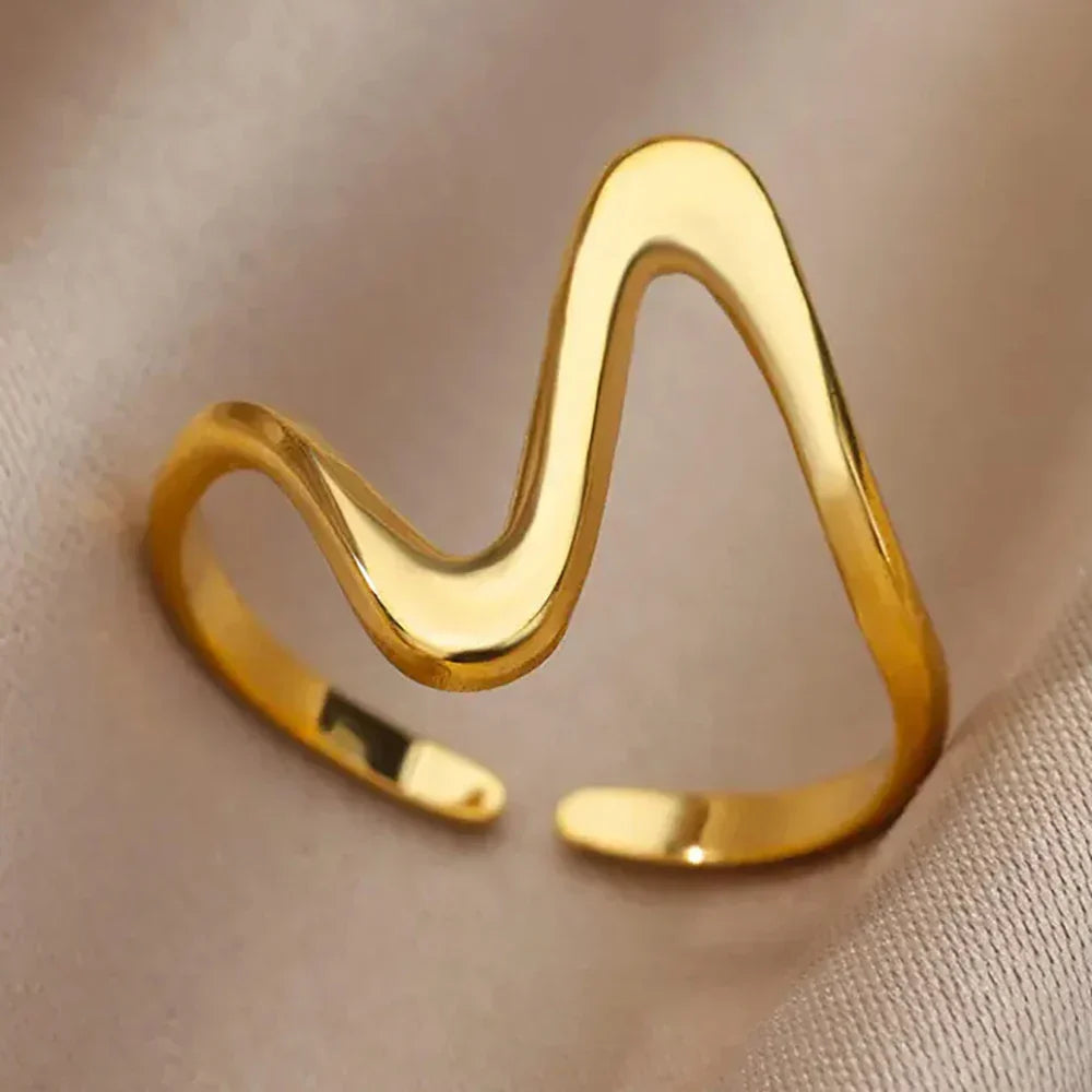 Irregular Stainless Steel Rings For Women Men G Color Engagement Wedding Party Ring Female Jewelry Accessories 2023 anillos