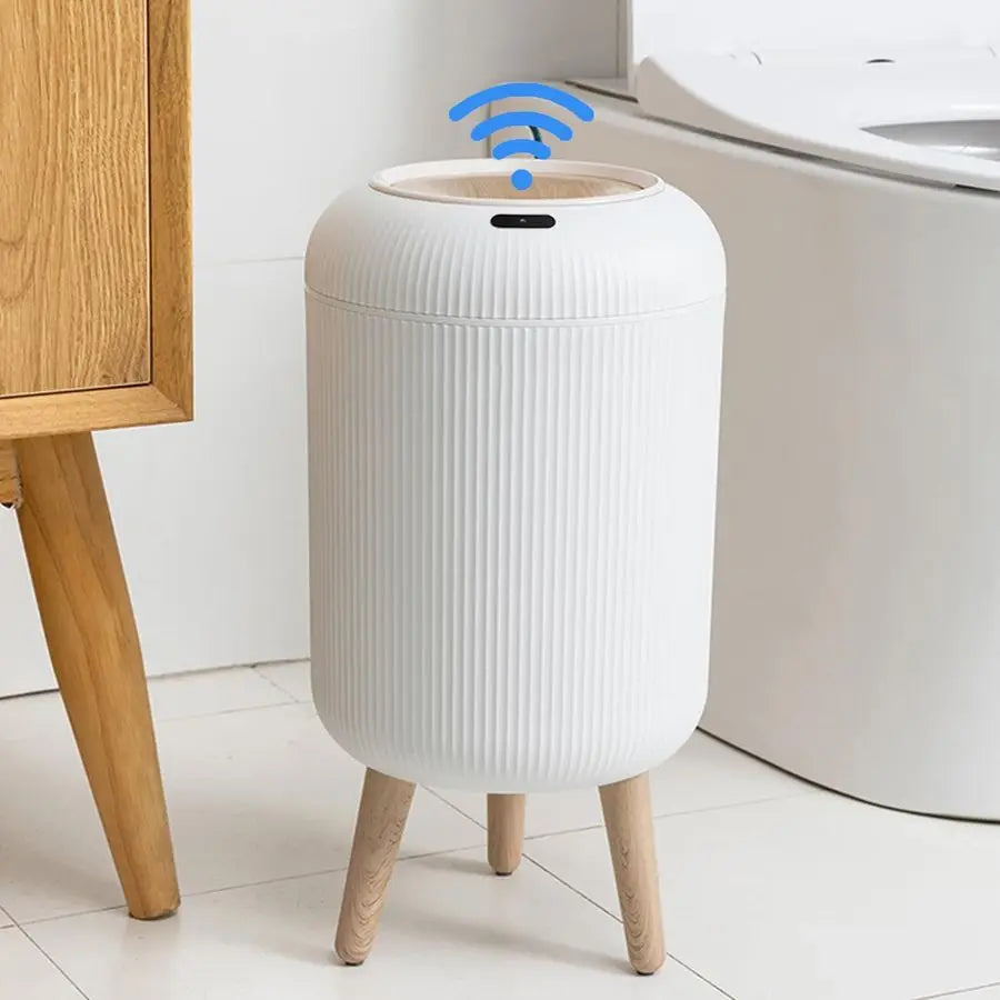 Motion Sensor Trash Can With Lid, 3 Gallon 11 L Automatic Bathroom Trash Can, Touchless Trash Bin, Smart Plastic Garbage Can Wit