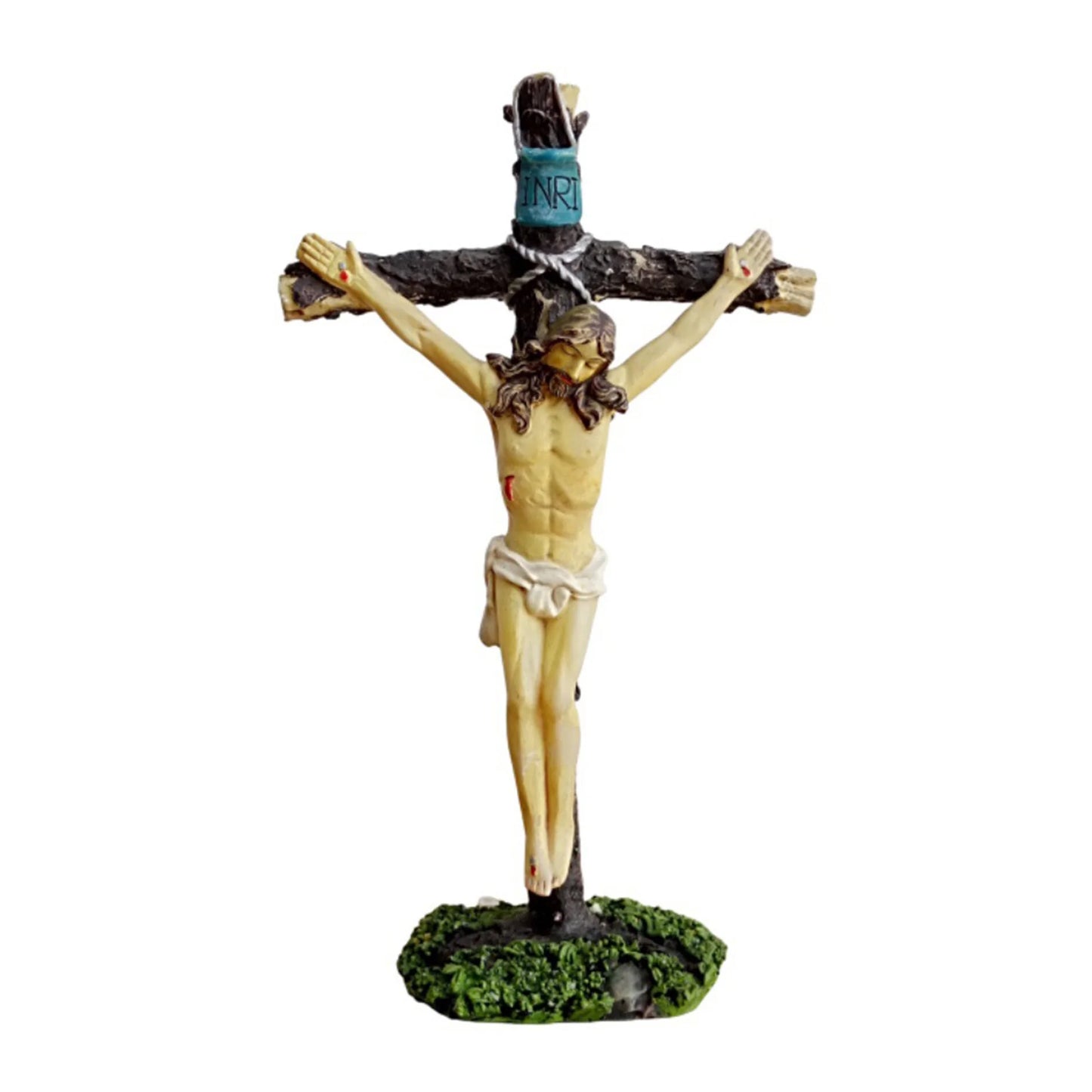 Religious Resin Crucifix Figurine Cross Statue Christian Home Decor Je