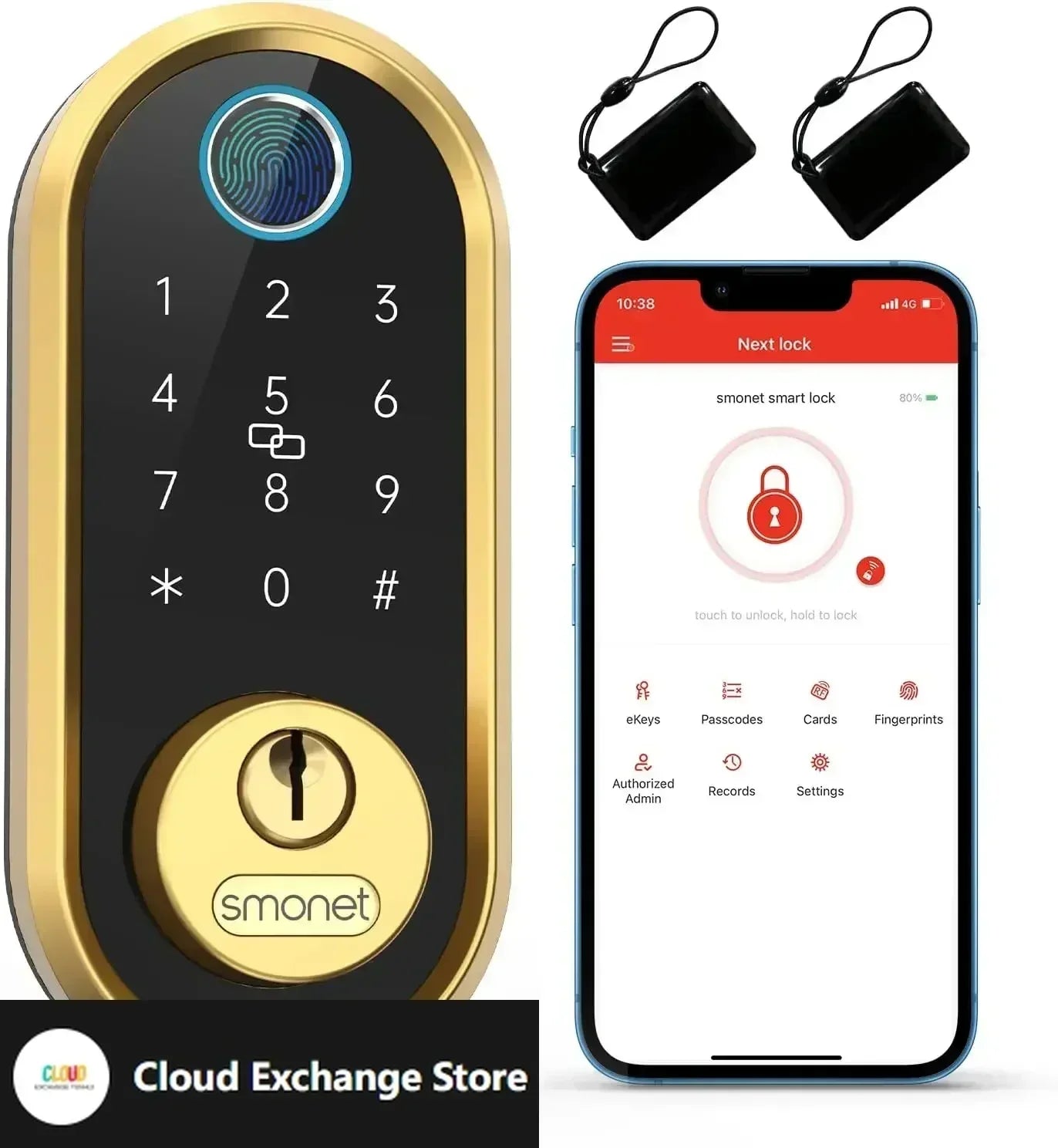 Smart Lock Bluetooth Keyless Entry Keypad Smart Deadbolt-Foldableerprint,Easy to Install for Homes and Hotel Works with Alexa