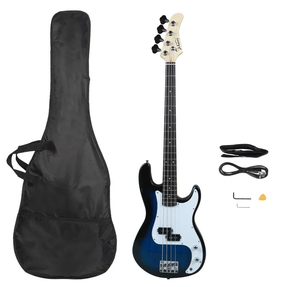 Electric Bass Guitar 4 Strings 20 Frets Electric Bass Set Electric Bass with Belt Cable and Wrench Tool