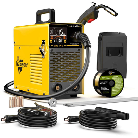 USA Essentials MIG145 Welding Machine MMA/GASLESS MIG/LIFT TIG 120A Welder Flux Core Welder for Carbon Steel Stainless Steel
