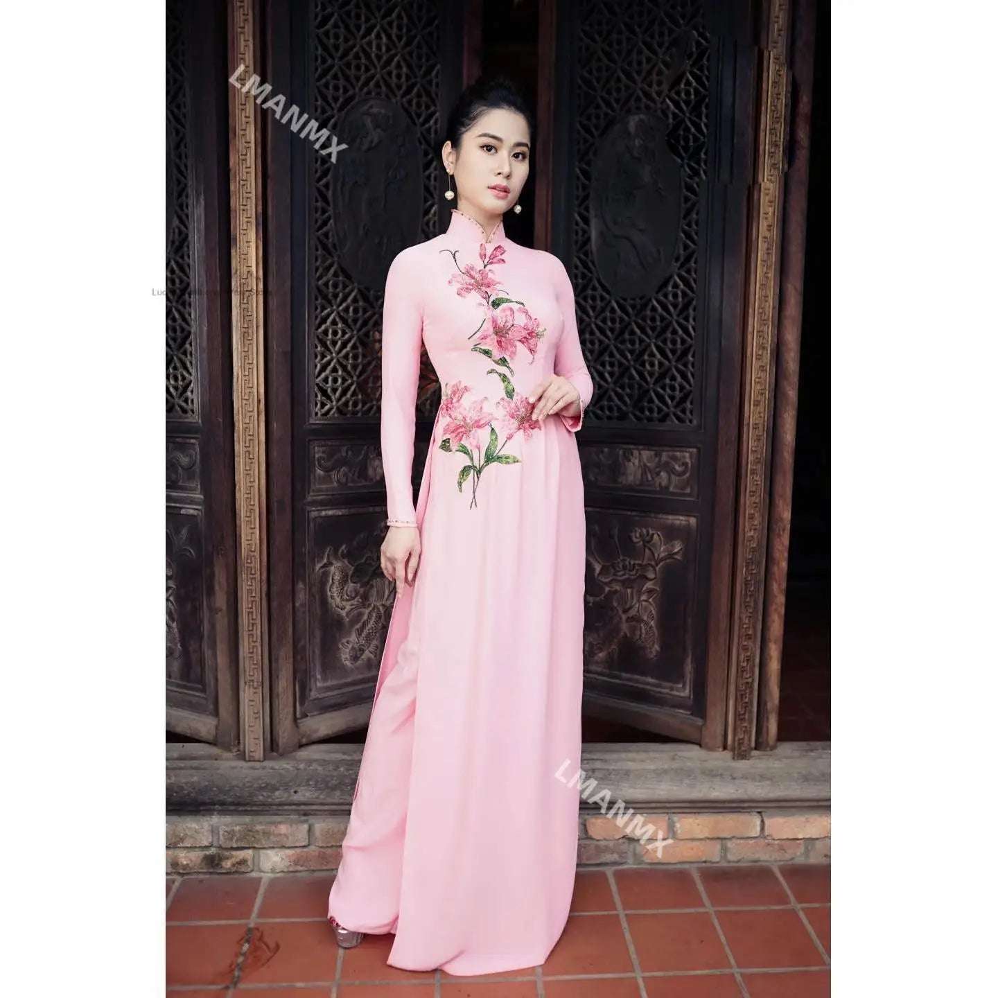 Aodai Vietnam Clothing Cheongsam Qipao Chinese Dress Vietnamese Vintage Elegant Party Festival Women Traditional Aodai Dress