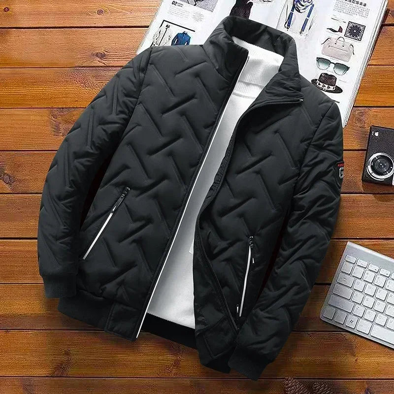 Men'S Thicken Cotton Padded Bomber Jacket Œ Slim Fit Streetwear Coat, 3 Colors, Sizes Lœ5Xl