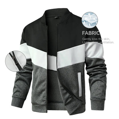 Men's Jackets 25 New Spring Business Leisure Trendy Color Windproof  Overshirt Zip-Up Streetwear Popular Clothes US Size