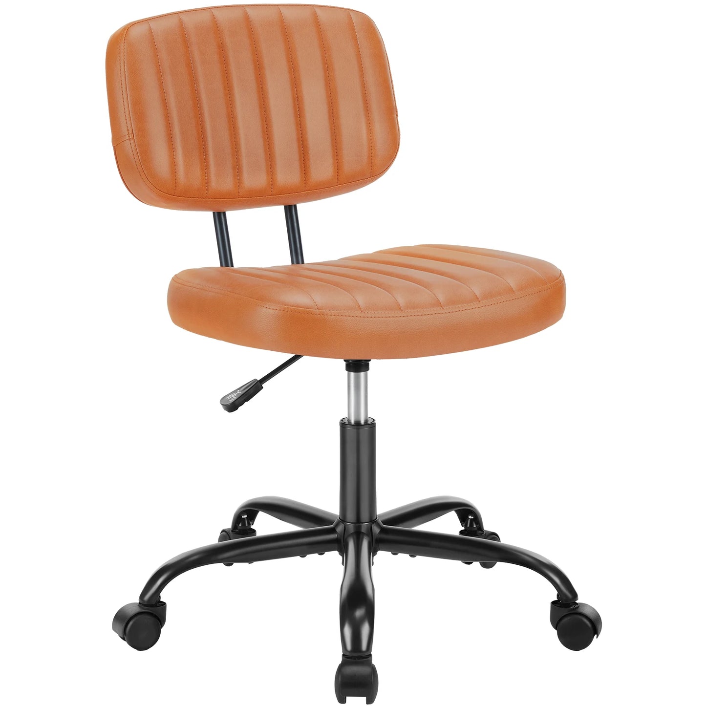Jhk Armless Office Desk Chair Back Lumbar Support Height Adjustable Pu