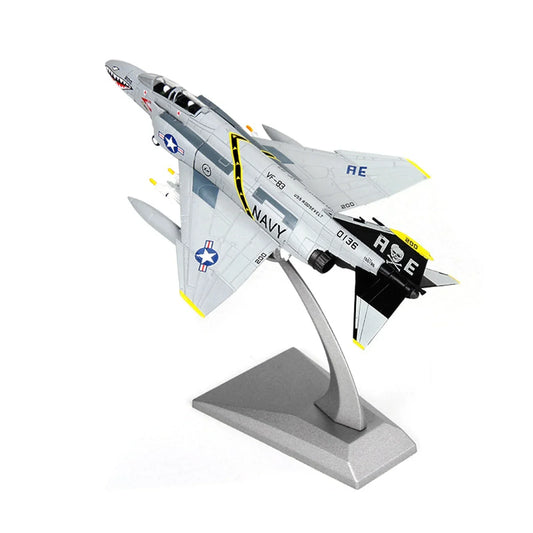 1/100 Scale American F-4C Ghost Attack Aircraft Alloy Fighter Model Simulation Aircraft Ornament Airplane Model Collectible Gift