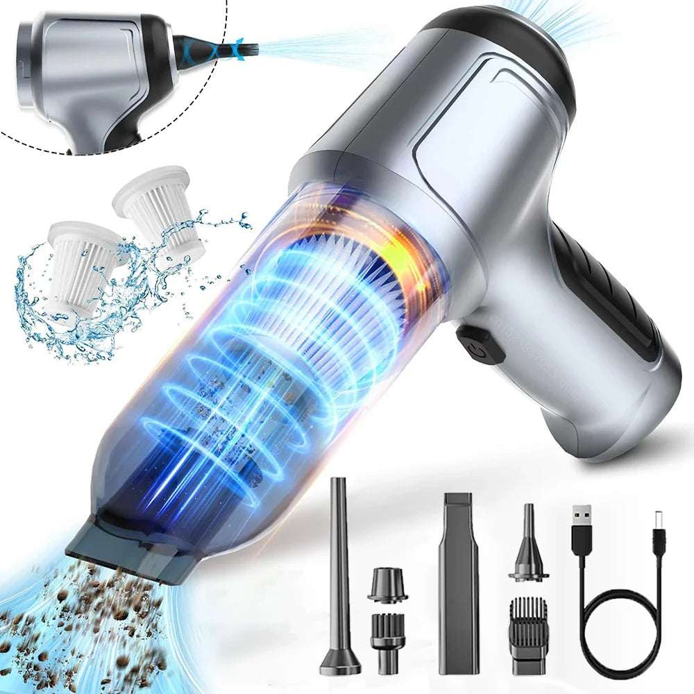 Car Vacuum Cleaner Wireless Portable Vacuum Cleaner 95000Pa Strong Suction Handheld Mini Cleaner High Power Blower For Car Home