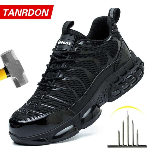 Summer Air Cushion Work Safety Shoes  Unisex Breathable Steel Toe Shoes with Anti-Piercing Protection