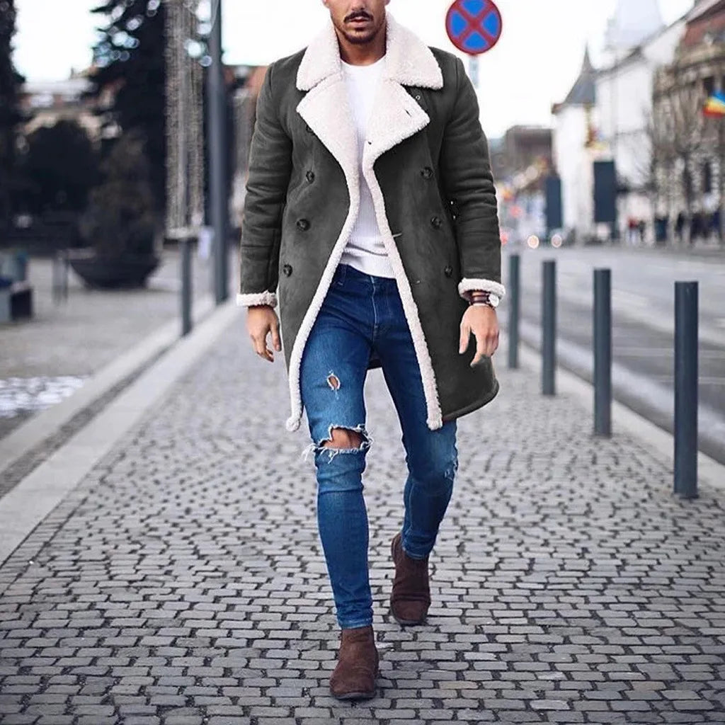 2025 New Men's Clothing Fashion Loose Men's Jackets Winter Polar Fleec