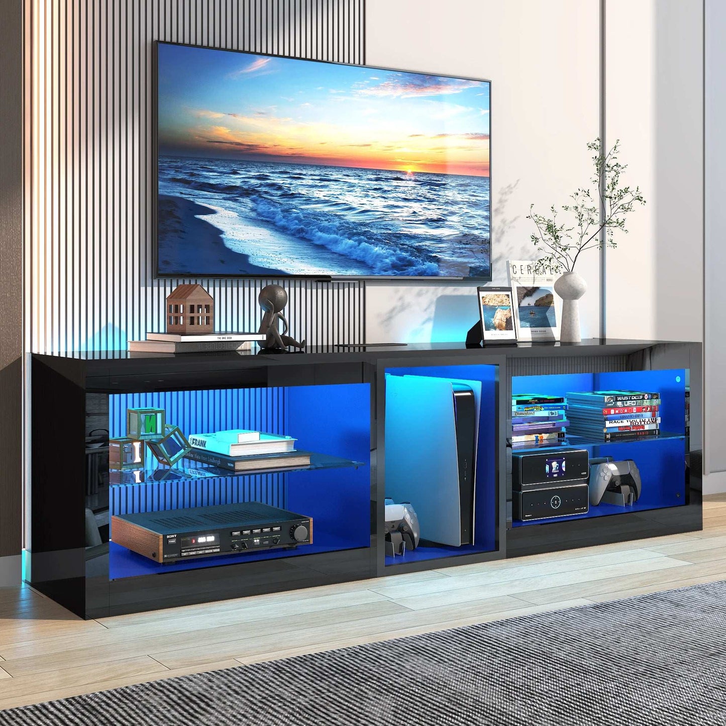 Storage Tv Stand For Tvs Up To 70 Inch Tv Stand Dresser With Drawers Tv & Media Console Table Furniture For Living Room Bedroom