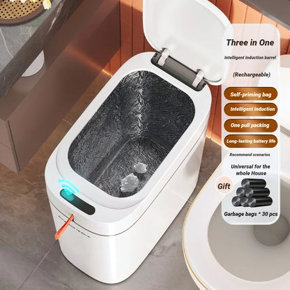 Smart Sensor Trash Can Joybos Rechargeable Auto Adsorption Bag Garbage Can For Toilet Living Room Kitchen Household Items