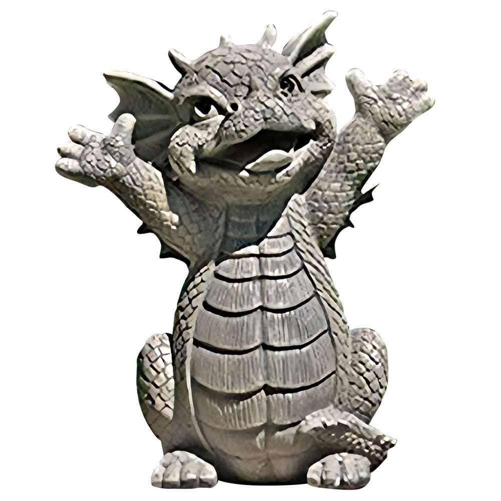 Garden Dragon Statue Decorative Accent Sculpture Outdoor Spring Decorations Meditation Dragon Figurine Sleeping Dragon Figurines