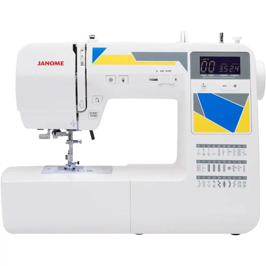 Mod-30 Computerized Sewing Machine With 30 Built-In Stitches, 3 One-Step Buttonholes, Drop Feed And Accessories