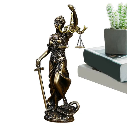 Goddess Of Justice Statue Justice Goddess Resin Desk Figurine Justice Fairness Goddess Statue Greek Mythology Ornaments For